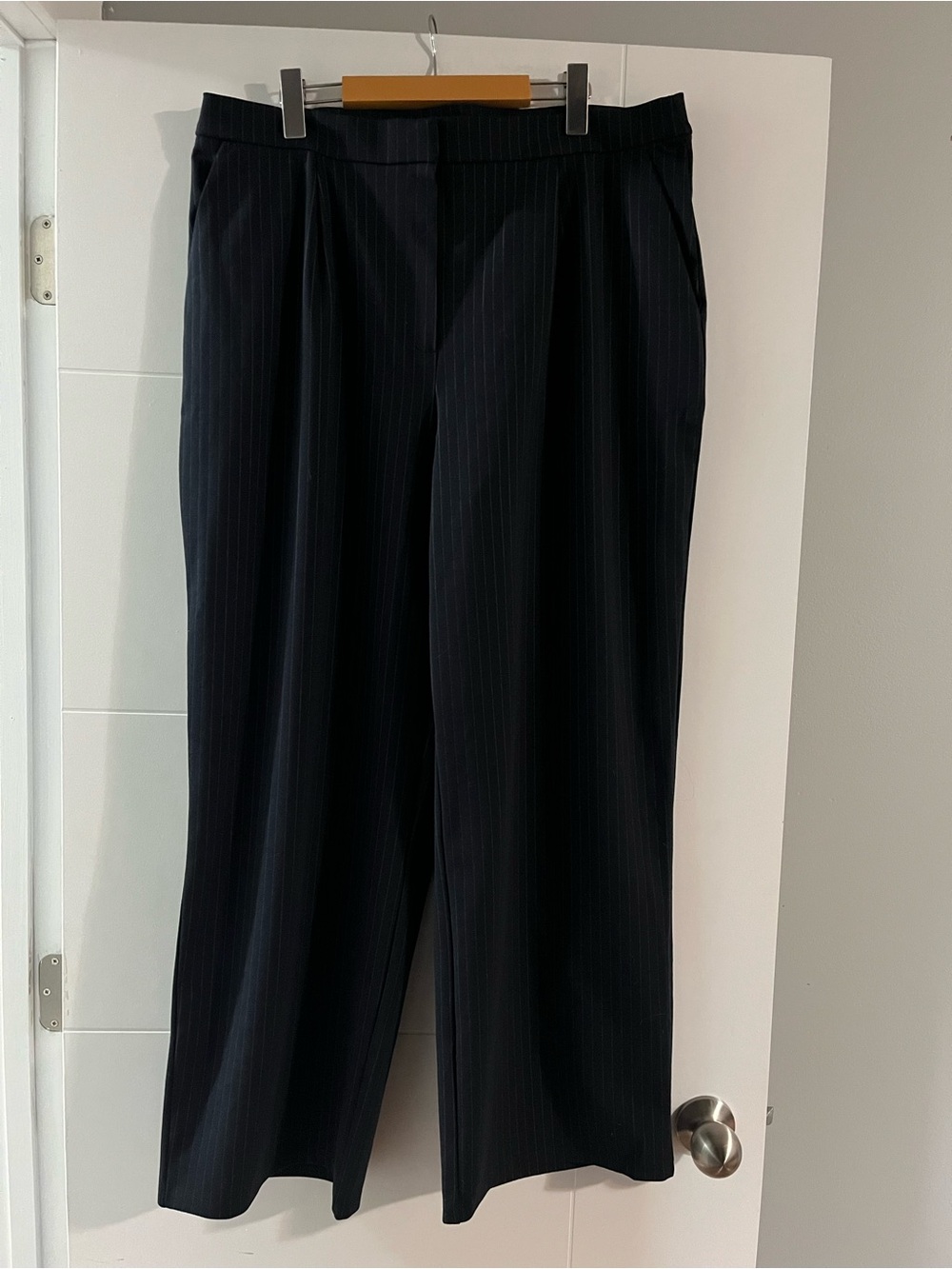 H&M Black Pinstripe Dress Pants